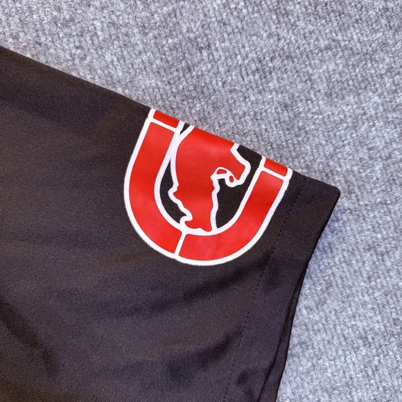 VTG Ecko Unltd Jersey Mens‎ 3XL Black Red Short Sleeve Button Up Baseball Shirt - Picture 4 of 9